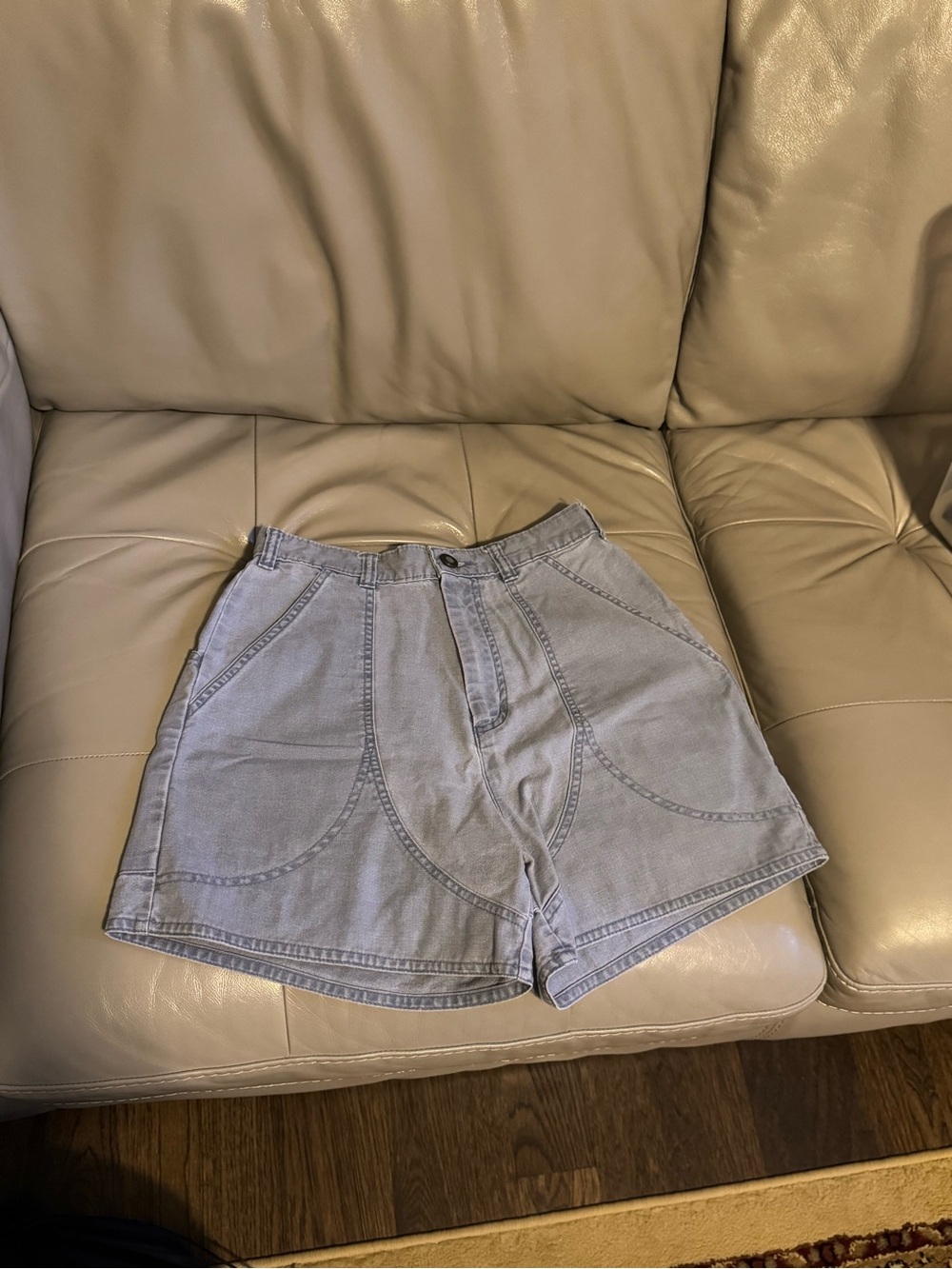 Vintage Patagonia Women's High-Waist Light Blue Casual Shorts